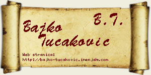 Bajko Tucaković vizit kartica